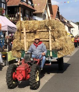 Traktor mit Heu beladen